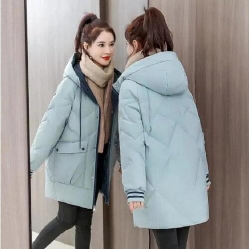 2021 New Winter Jacket Women Thicken Parkas Hooded Long Coat Cotton Padded Jacket Parka Snow Wear Coats jaqueta feminina