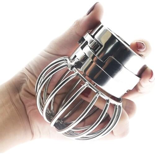 New Chaste Cage Male penis Ring Stainless Steel Cock Ring Body Bondage Sex Toys for Men Chastity Device