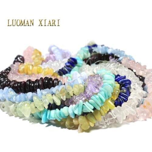 Wholesale 8-13 mm Irregular Flat Shape Natural Rose Crystal Stone Beads For Jewelry Making DIY Necklace Bracelet Strand 15