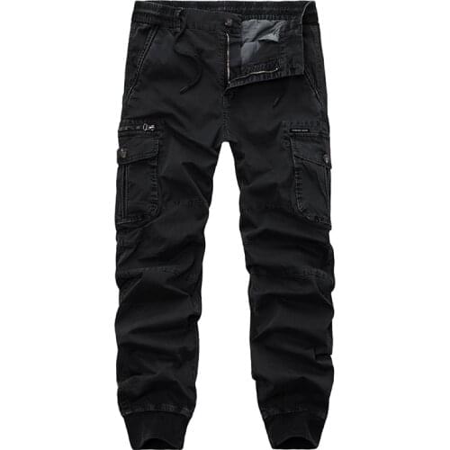 Drop shipping autumn men military cargo pants cotton casual camouflage sweatpants joggers pantalon hombre 30-38