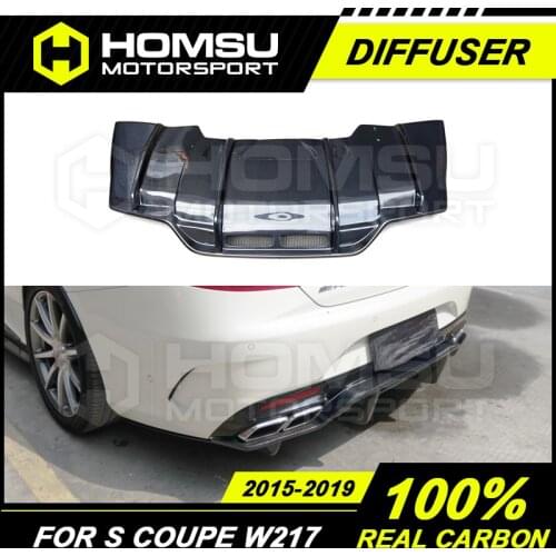 S63 style kit carbon Fiber Rear Diffuser suitable For 2015-2019 S Coupe W217 C217 S63 Coupe carbon Fiber Rear Diffuser
