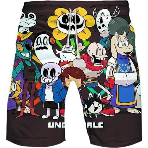 Undertale Sans 3D Board Shorts Kids Trunks Summer New Quick Dry Beach Swiming Shorts Men Harajuku Short Pants Beach clothes 6XL