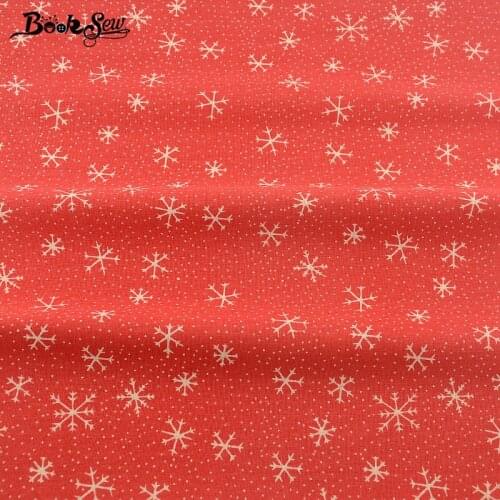 Snow Flower Design Cotton Linen Fabric Sewing Material Booksew Quilting Tablecloth Bag Curtain Cushion Pillow Zakka Tissu
