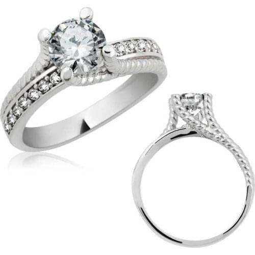 Tevuli 925 Sterling Silver Solitaire Womens Ring