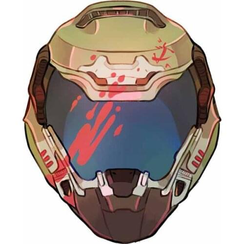 13cmx 10cm for Doom Slayer Graffiti Car Sticker Windows Decal Vinyl Car Wrap DIY Funny Occlusion Scratch Decor Car Accessories