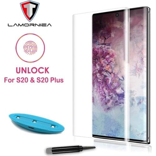 UV Tempered Glass For Samsung Galaxy S20 Ultra S9 S8 S10 S20 Note 10 Plus 5G UV Screen Protector Films For Samsung S20 S10 Plus