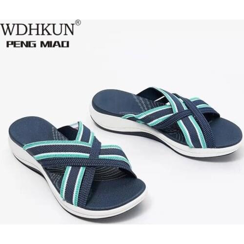 Women Slippers 2021 Summer New Rome Retro Sandals Flat Casual Shoes Female Slip on Slides Woman Shoes Plus Size Sandalias Mujer