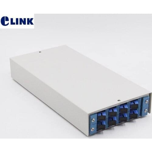 1pc 8core fiber termination box SC rack mount optical fibre patch panel fully installed with pigtails&adapter 8 ports ELINK
