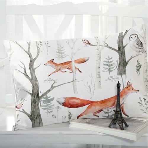 1pc Pillowcase Decorative Sofa Cushion Case Bed Pillow Cover Home Decor Car Cushion Cover Cute Pillow Case 50x75 50x80 50x70 Fox