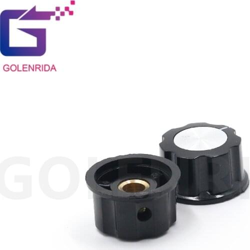 10pcs Hat MF-A02 potentiometer knob WH118/WX050 bakelite knob copper core inner hole 6mm