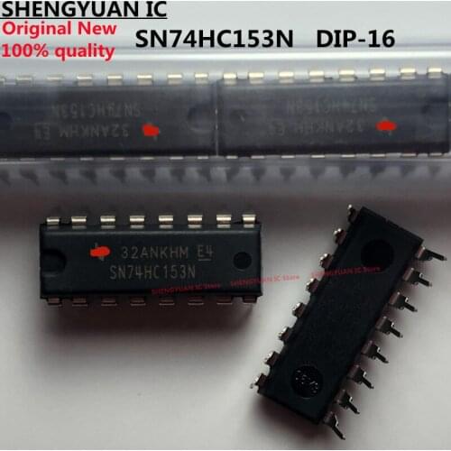 10 pcs/lot SN74HC153N DIP-16 SN74HC153 74HC153 DUAL 4-LINE TO 1-LINE DATA SELECTORS/MULTIPLEXERS 100% new imported original