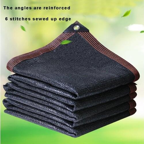 12 needle are encrypted thick Black Sun-shade net Good quality 6 stitches sewed up edge, angles are reinforced Sun Shelter Mesh