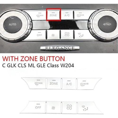 8PCS AC Dash Buttons Cover Media Volume Buttons Cover Stickers for Mercedes Benz C GLK CLS ML GLE W204