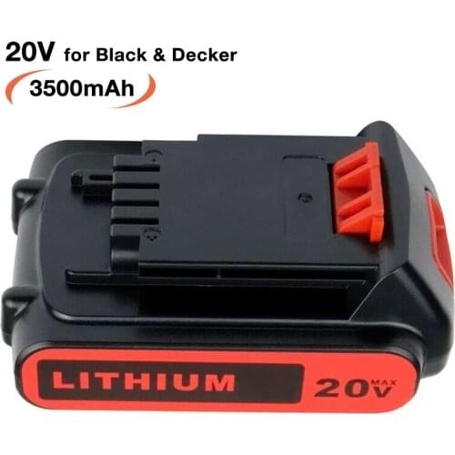 LBXR20 Battery for Black & Decker 18V 20V 3.5 Ah Li-Ion Replacement LB20 BL2018 LBX20 BL2018-XJ GKC1825L GTC1850L20 STC1850