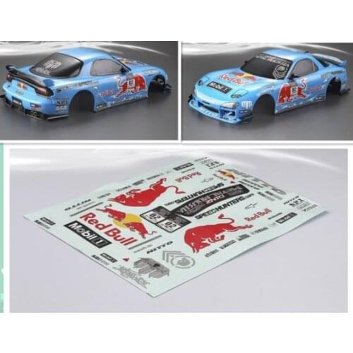 1/10 Scale RC ONROAD RACE Drift Flat HPI Kyosho Car Body shell Decals Stickers Logos-MMMazda RX 7