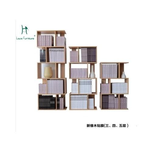 Louis Fashion Wooden Bookshelf Bookcase Cabinet Cabinet Children Cabinet Free Combination Collection Partition Barrier