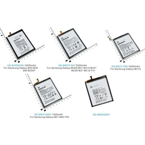 EB-BG580ABU EB-BM207ABY EB-BM317ABY EB-BM415ABY EB-BM908ABY battery For Samsung M20 M30 S M205F M31 M315 M307 M21 F41 M51 M62