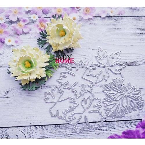 Chrysanthemum Flower Blooms Metal Cutting Dies Cut Die Mold Flower Decoration Scrapbook Paper Blade Punch Stencils Dies Cut New