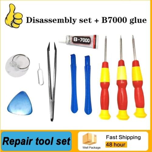 Screen Replacement Tool For Android Phones Display Repair Combination Disassembly Mobile Phone Repair Tools + 3ML B7000 glue