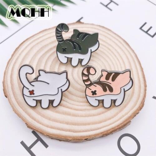 Creative Cartoon Animal Tiger Enamel Brooch Axe Back Art Alloy Badge Denim Shirt Bag Pin Punk Accessories Jewelry Gifts For Kid