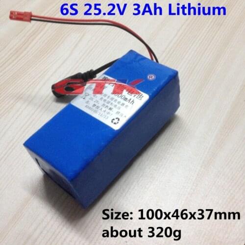 3ah 24v lithium polymer battery 24v lipo 3000mah 25.2v li-polymer rechargeable battery for audio equipment loudspeaker + charger