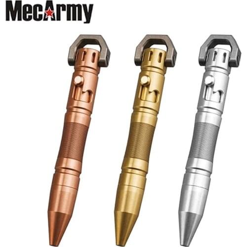 MecArmy TPX8 Titanium/Brass/Copper Keychain Bolt Action convenient carry Tactical Pen Outdoor essential tools