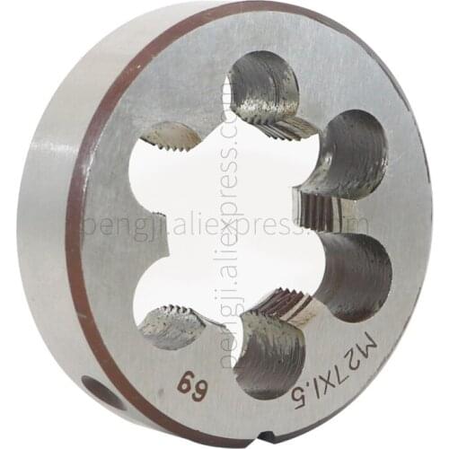 HSS 27mm X 1.5 Metric Right Hand Round Die, Machine Thread Die M27 X 1.5mm Pitch for Mold Machining, Alloy Steel Material