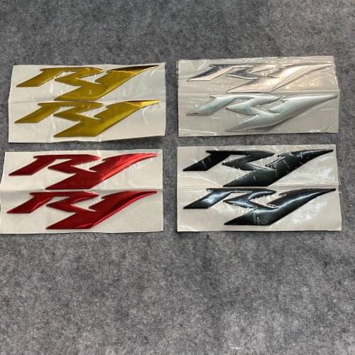 Motorcycle Stickers 3D Decorated Decals Case For Yamaha YZF1000 R1 Logo Badge a pair Silver Gold Black Red R1 LOGO sticker