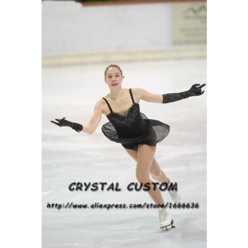 Custom Figure Skating Dresses For Girls Fashion New Brand Competition Children Ice Figure Skating Dresses Crystal DR3796