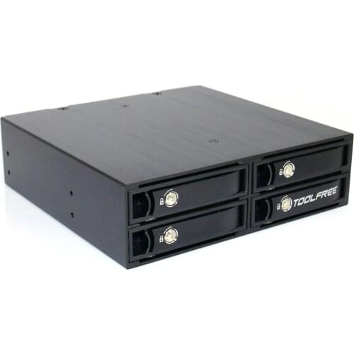 TOOLFREE 4 x 2.5 inch Optical Drive Bay 6G 12G SATA Ⅲ 6Gbps/MiniSAS HDD Frame Mobile Rack SATA Hard Drive Box Tray Station