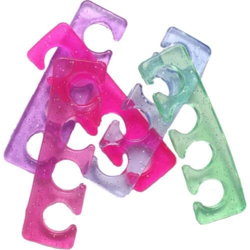 2 Pcs/lot Soft Silicone Toe / Finger Separating Gel Flexible Finger Spacer Silicone Soft Form For Pedicure 3D Nail Manicure Tool