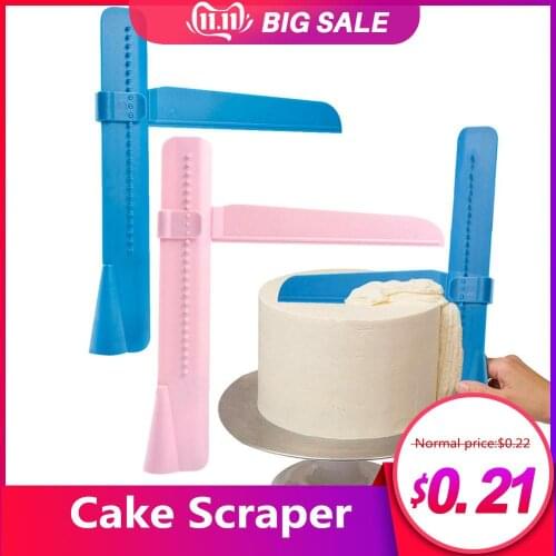 Kitchen Cake Tool Cake Scraper Smoother Adjustable Fondant Spatulas Cake Edge Smoother Decorating Cake Cream Scraper Baking Tool