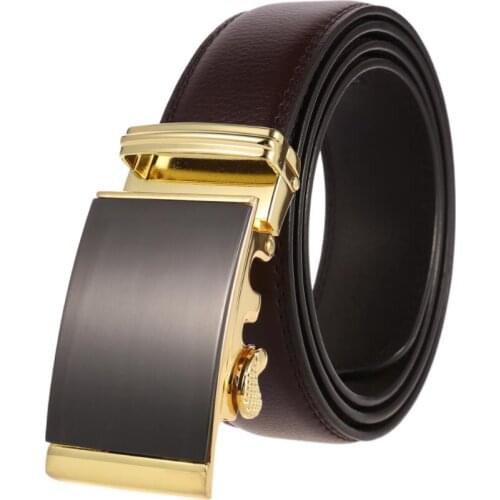 Hot selling Men belt fashion Alloy Automatic buckle belt business affairs casual decoration belt mens belts 3.5cm LY136-2821-1