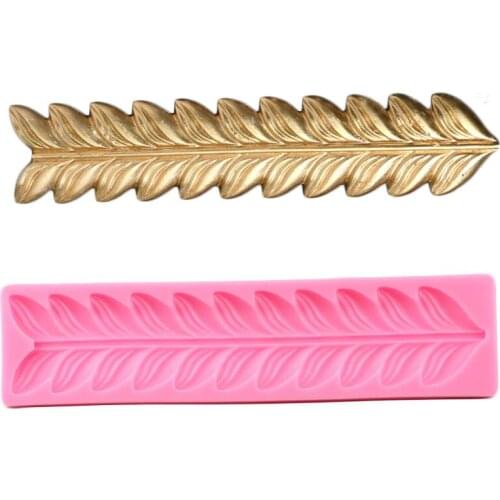 Leaf Silicone Molds Leaves Cake Border Fondant Mould Cake Decorating Tools Candy Polymer Clay Chocolate Gumpaste Moulds