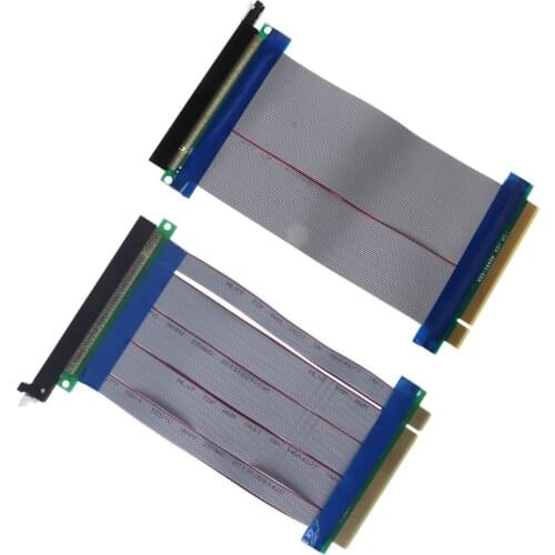 High Quality New PCIe 16X PCI Express PCI-E 16X to 16X Riser Extender Card Adapter Flexible Cable
