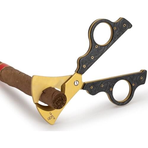XIFEI Luxury Cigar Cutter Scissors Portable Stainless Steel Cigarette Cut Tools Cigars Accessories With Gift Box