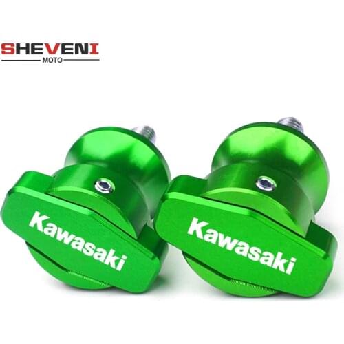 10MM For KAWASAKI Z750 Z750R Z750S Z250 NINJA 250 300 ER6N ER6F VULCAN/S 650 CNC Swingarm Spools stand screws Slider With logo
