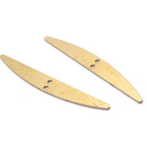 20pcs Raw Brass Flat Bar Blank Charms Connector Arch Geometric Pendant For DIY Bracelet Necklace Jewelry Making Supplies