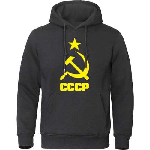2019 Autumn Mens Clothing CCCP Russian Men Hoodies USSR Cotton Man Sweatshirts Moscow Male Pullovers Quality Soviet Union Tops