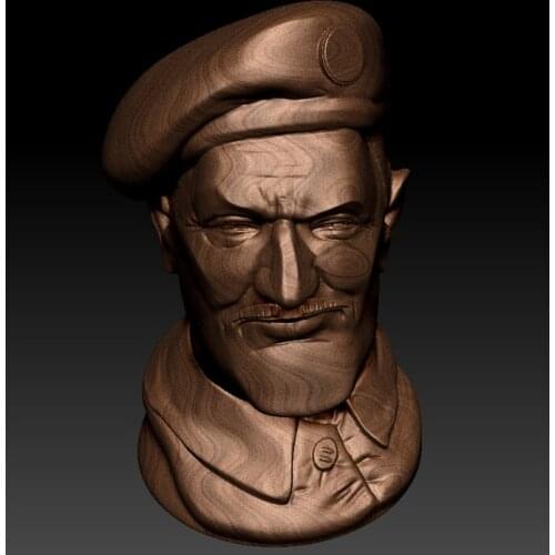 3d model relief for cnc in STL file format Colonel Head
