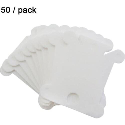 50pcs Cross-stitch Thread Winder Cardboards Sewing Line Thread Winding Plastic Boards Organizer