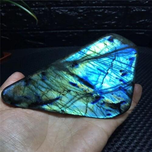 800-1500g Natural Crystal Moonstone Raw Gemstone Ornament Polished Quartz Labradorite Handicraft Decorating Stone Healing