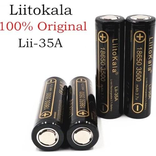 300PCS 100% Original LiitoKala Lii-35A 3.7V 3500mAh 10A Discharging Rechargeable Batteries