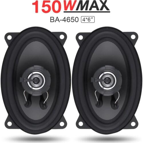 2pcs 4*6 Inch 2 Way 150W Car Speaker Automobile Car HiFi Audio Full Range Frequency Coaxial Speaker High Pitch Loudspeaker New
