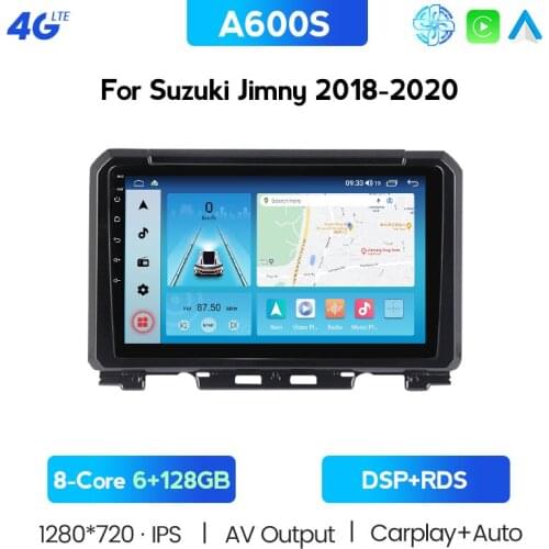 Octa Core Car Multimedia Player Android 10 For Suzuki Jimny 2019 4G LTE IPS DSP Built-in Carplay GPS Naviagtion 2din 1280*720 BT
