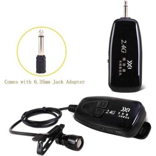 OXLasers 2.4G wireless Tie Clip microphone Lavalier Lapel MIC Mobile phone wireless microphone Guitar Pickup MIC free shipping