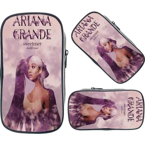 Ariana Grande Pencil Case Bag Cartoon Printing Purse Wallet Student Pen Bag Children School Pouches Boys Girls Organizer Wallets