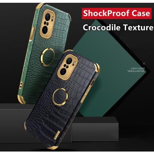 ShockProof Case For Redmi Note 10 9 8 Pro 9s 9T 9A 10S Matte Magnet Aligator Crocodile Texture Leather Shell Armor Cases Cover