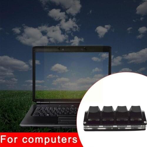 Black Keypad 4keys Mini Keyboards USB Macro Programming DIY Mechanical Shortcut Game Keyboard Key Custimize Drawing Keyboar B8D7