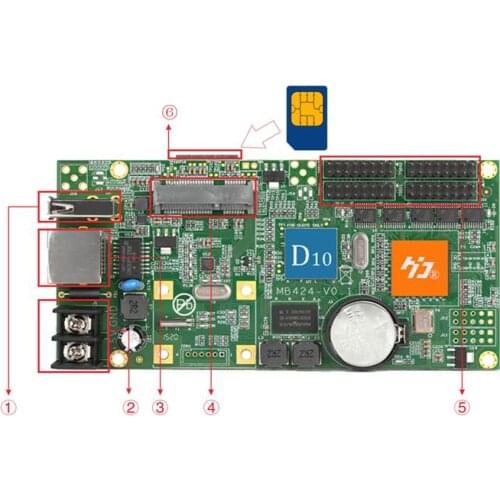 HD-D10d15 full color led controller HD-PLAER support indoor /outdoor full-color/single/dual color video wall screen